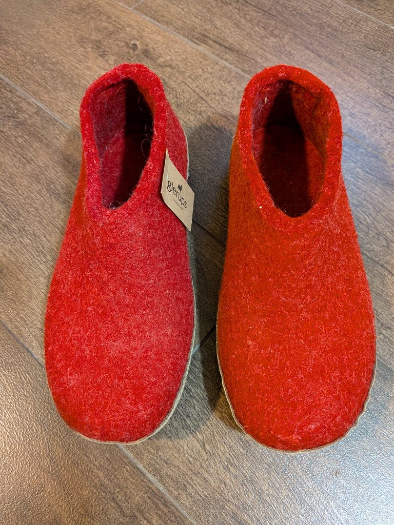 Womens Glerups Slippers - Red Woold With Leather Sole - Size Eu 36 (Us 6) — image 5 of 8